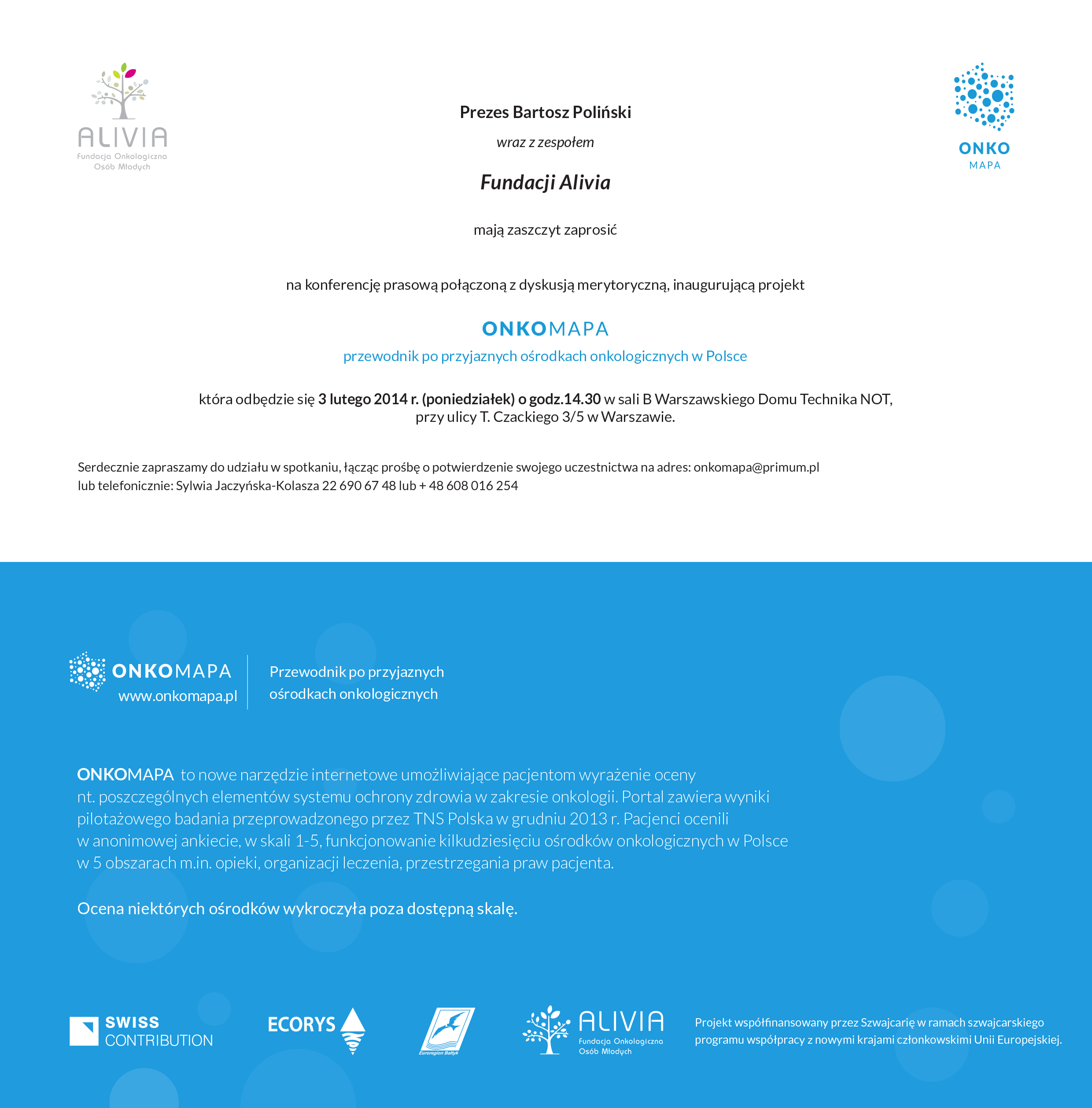 Zaproszenie na konferencję – ONKOMAPA