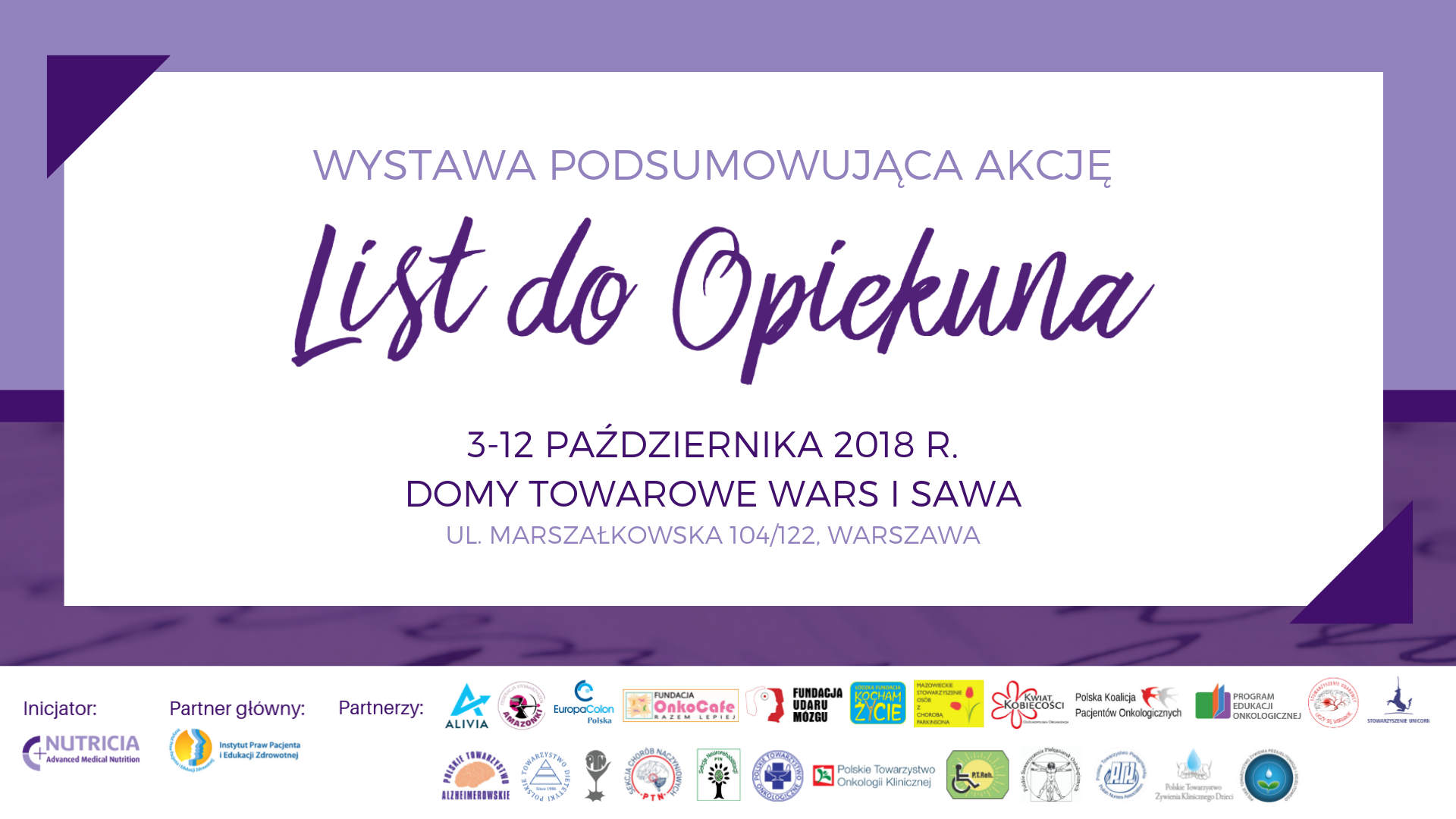 Baner Wystawa List do opiekuna list do opiekuna